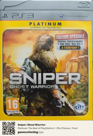 Sniper: Ghost Warrior PlayStation 3, France box front