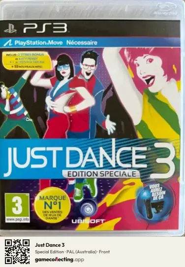 Just Dance 3 PlayStation 3, Australia box front