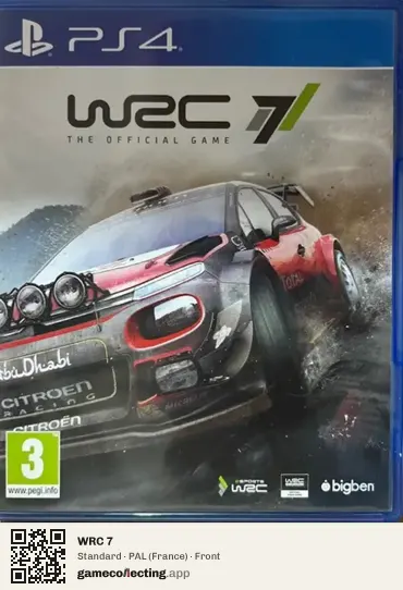 WRC 7 PlayStation 4, France box front