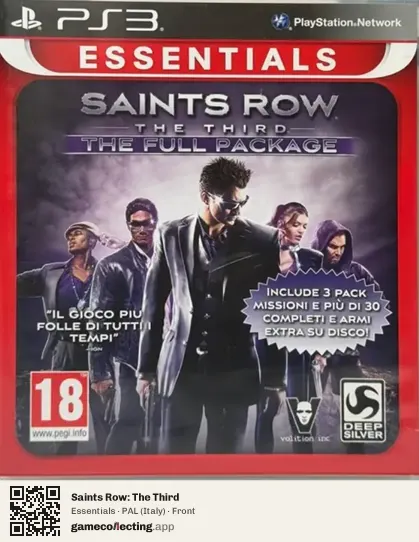 Saints Row: The Third PlayStation 3, Italy box front