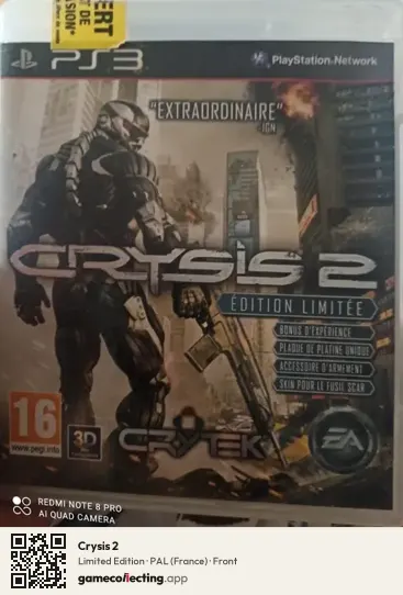 Crysis 2 PlayStation 3, France box front