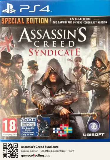 Assassin's Creed Syndicate PlayStation 4, Nordic countries box front