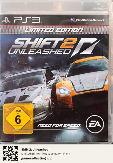 Shift 2: Unleashed PlayStation 3, Germany box front