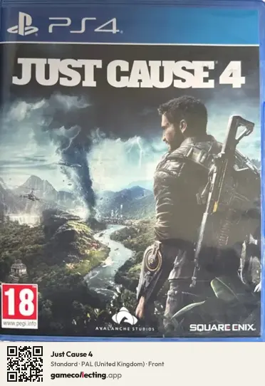 Just Cause 4 PlayStation 4, United Kingdom box front