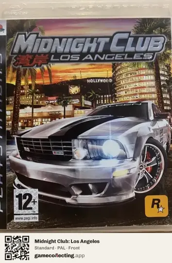 Midnight Club: Los Angeles PlayStation 3, PAL box front