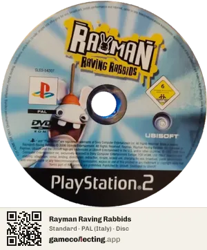 Rayman Raving Rabbids PlayStation 2, PAL disc