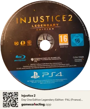 Injustice 2 PlayStation 4, PAL disc