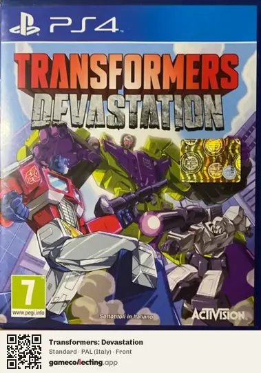 Transformers: Devastation PlayStation 4, Italy box front