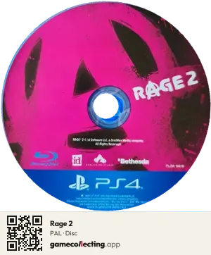 Rage 2 PlayStation 4, PAL disc