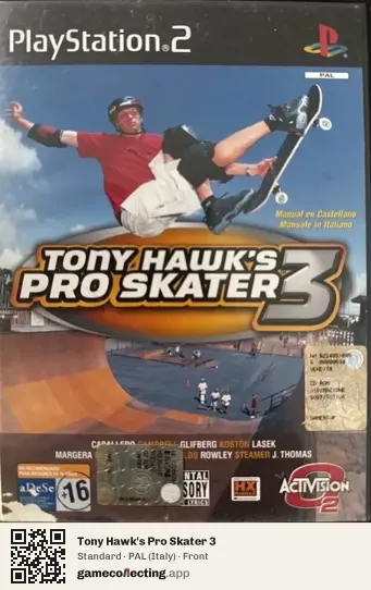 Tony Hawk's Pro Skater 3 PlayStation 2, Italy box front