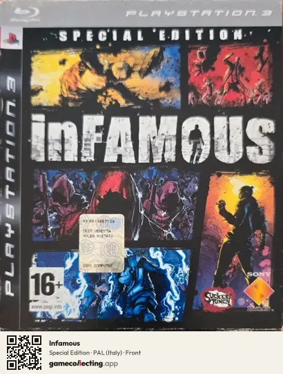 Infamous PlayStation 3, Italy box front