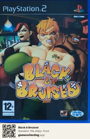 Black & Bruised PlayStation 2, Italy box front