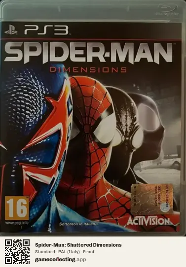 Spider-Man: Shattered Dimensions PlayStation 3, Italy box front