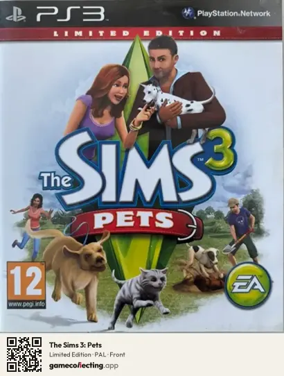 The Sims 3: Pets PlayStation 3, PAL box front