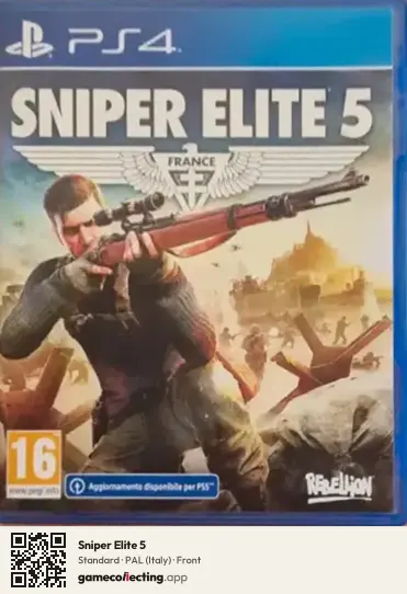 Sniper Elite 5 PlayStation 4, Italy box front