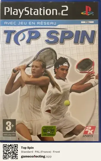 Top Spin PlayStation 2, France box front