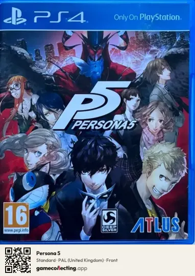 Persona 5 PlayStation 4, United Kingdom box front