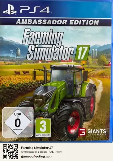 Farming Simulator 17 PlayStation 4, PAL box front