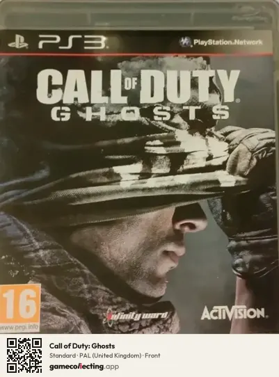 Call of Duty: Ghosts PlayStation 3, United Kingdom box front
