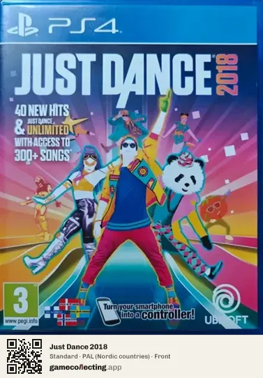 Just Dance 2018 PlayStation 4, Nordic countries box front