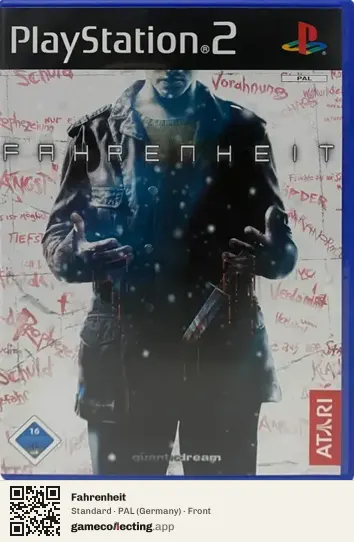 Fahrenheit PlayStation 2, Germany box front