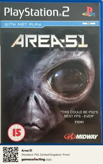 Area 51 PlayStation 2, United Kingdom box front