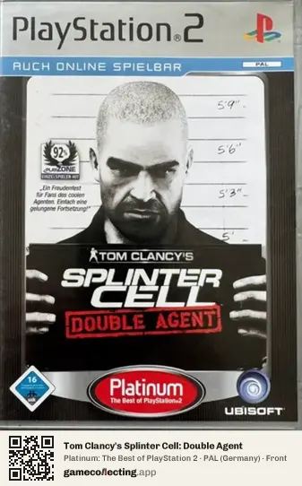 Tom Clancy's Splinter Cell: Double Agent PlayStation 2, Germany box front