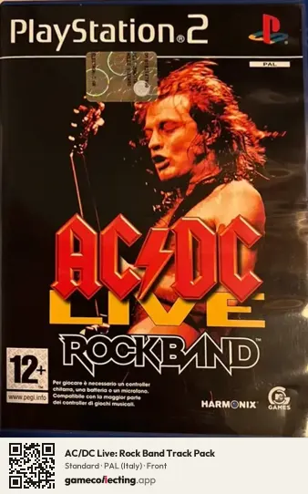 AC/DC Live: Rock Band Track Pack PlayStation 2, Italy box front