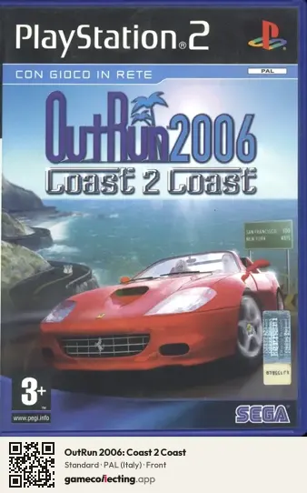 OutRun 2006: Coast 2 Coast PlayStation 2, Italy box front