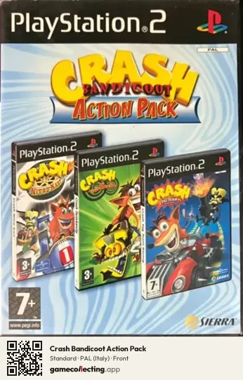 Crash Bandicoot Action Pack PlayStation 2, Italy box front