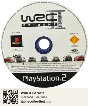 WRC II Extreme PlayStation 2, PAL disc