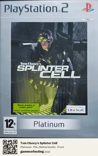 Tom Clancy's Splinter Cell PlayStation 2, Netherlands box front