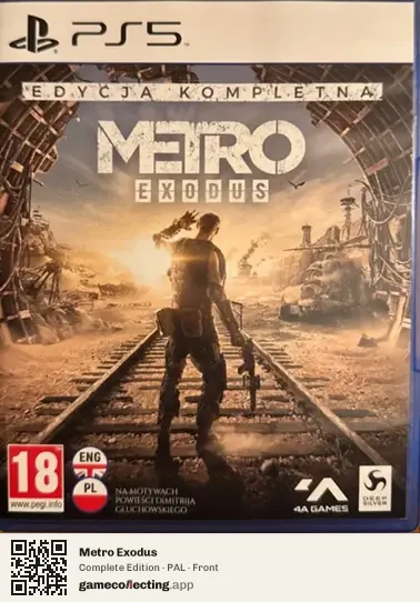 Metro Exodus PlayStation 5, PAL box front