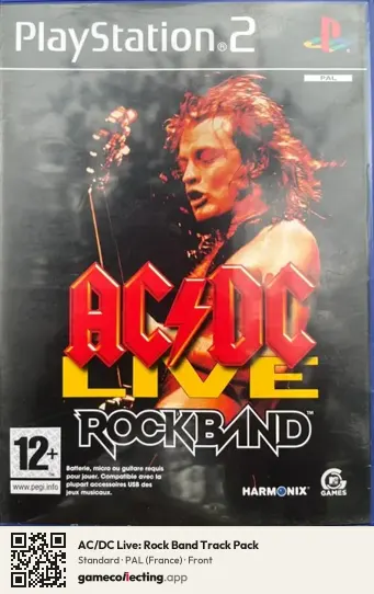 AC/DC Live: Rock Band Track Pack PlayStation 2, France box front