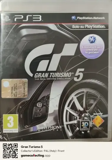Gran Turismo 5 PlayStation 3, Italy box front