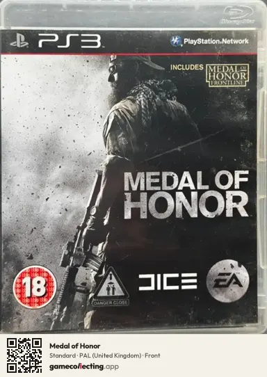 Medal of Honor PlayStation 3, United Kingdom box front