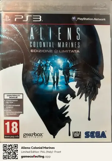 Aliens: Colonial Marines PlayStation 3, Italy box front
