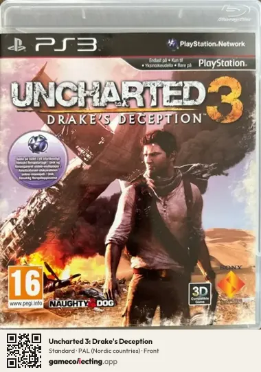 Uncharted 3: Drake's Deception PlayStation 3, Nordic countries box front