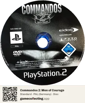 Commandos 2: Men of Courage PlayStation 2, PAL disc
