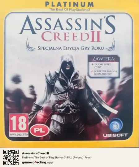 Assassin's Creed II PlayStation 3, Poland box front