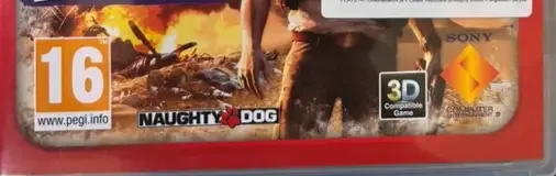 Uncharted 3: Drake's Deception, the PEGI square on its front