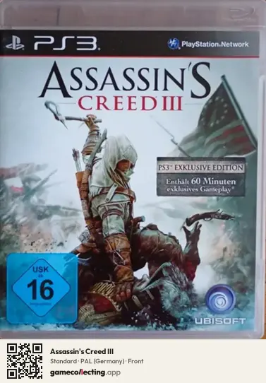 Assassin's Creed III PlayStation 3, Germany box front