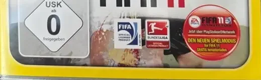 FIFA 11, the USK square on its front
