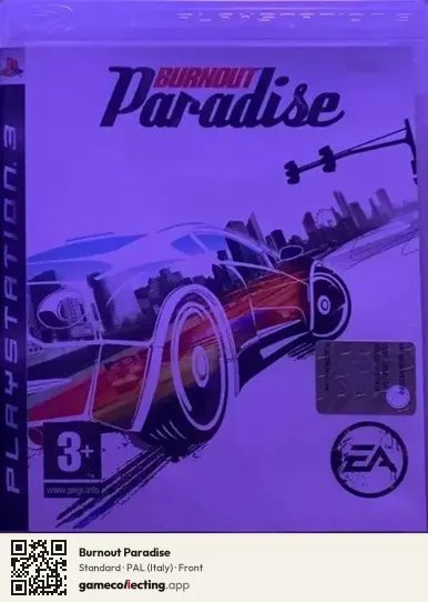 Burnout Paradise PlayStation 3, Italy box front