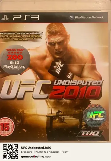 UFC Undisputed 2010 PlayStation 3, United Kingdom box front