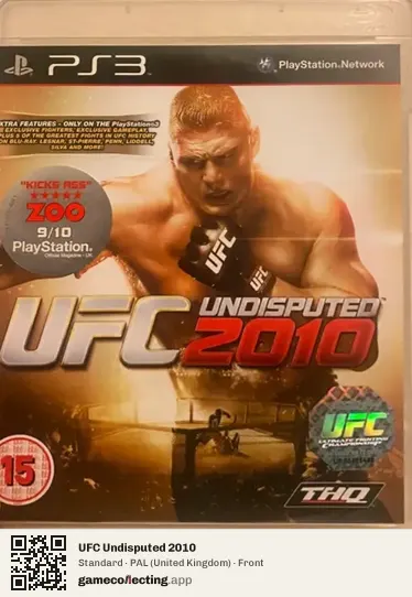 UFC Undisputed 2010 PlayStation 3, United Kingdom box front