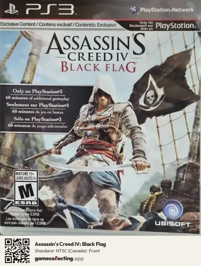 Assassin's Creed IV: Black Flag PlayStation 3, Canada box front