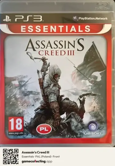 Assassin's Creed III PlayStation 3, Poland box front