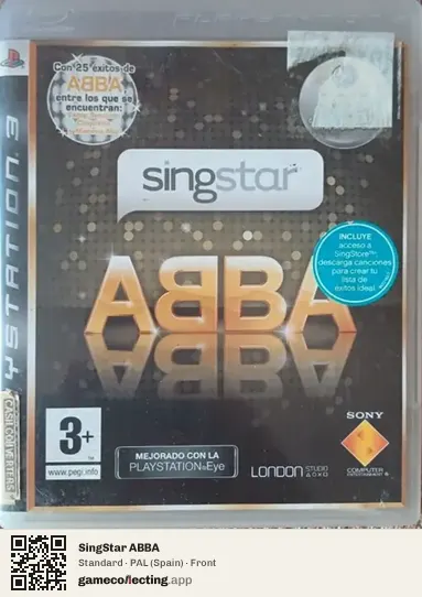 SingStar ABBA PlayStation 3, Spain box front