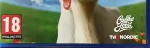 Goat Simulator Remastered, the PEGI square on its front